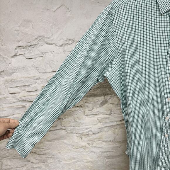 Polo Ralph Lauren Curham Shirt Mens Large Green Check Classic Button Up Vintage - Picture 2 of 5
